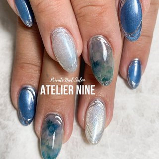 アルコールインクアートのネイルデザイン ネイルブック