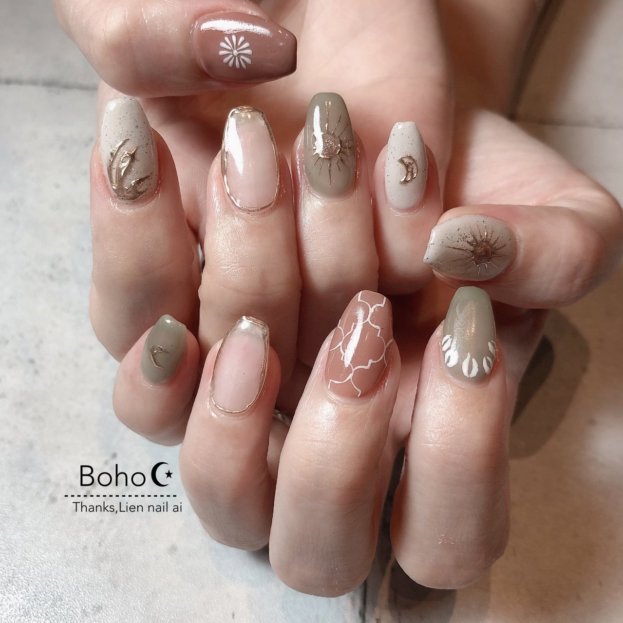 夏 ハンド エスニック ボヘミアン ジェルネイル I のネイルデザイン No ネイルブック