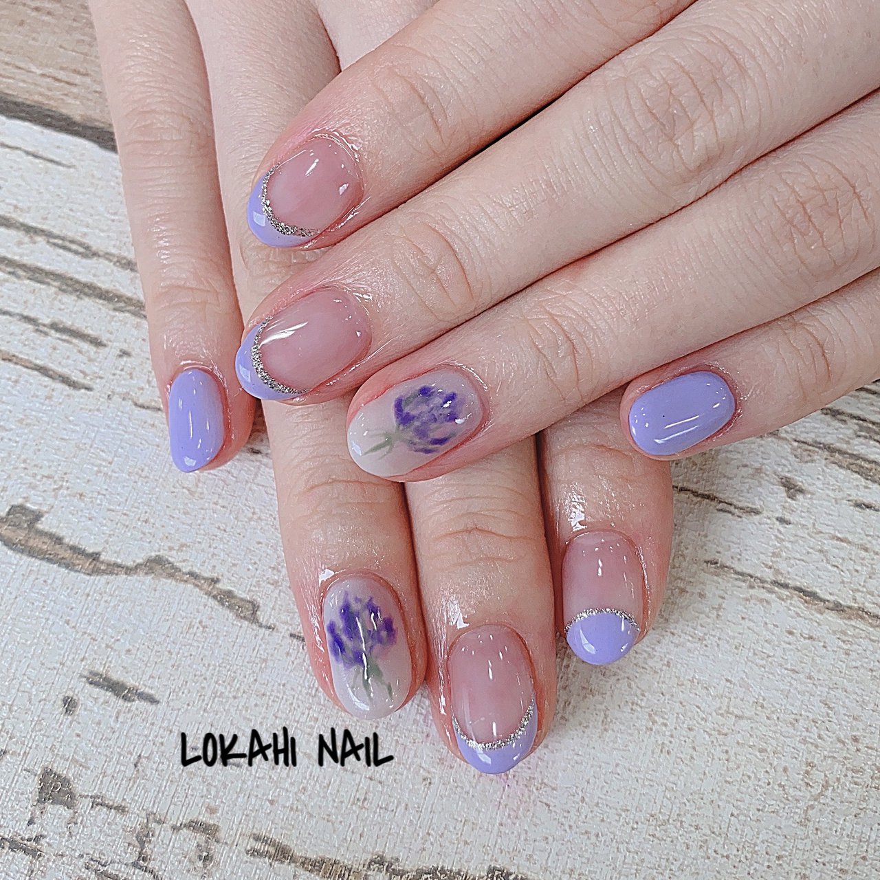 夏 ハンド フレンチ 変形フレンチ ショート Lokahi Nail ロカヒネイルのネイルデザイン No ネイルブック