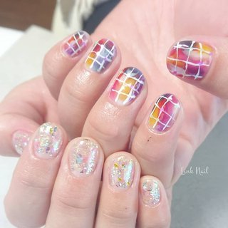 人気順 ショート カラフルホログラムのネイルデザイン ネイルブック
