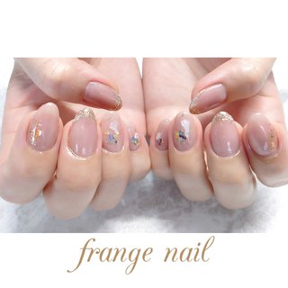 ヌーディーピンクのネイルデザイン ネイルブック