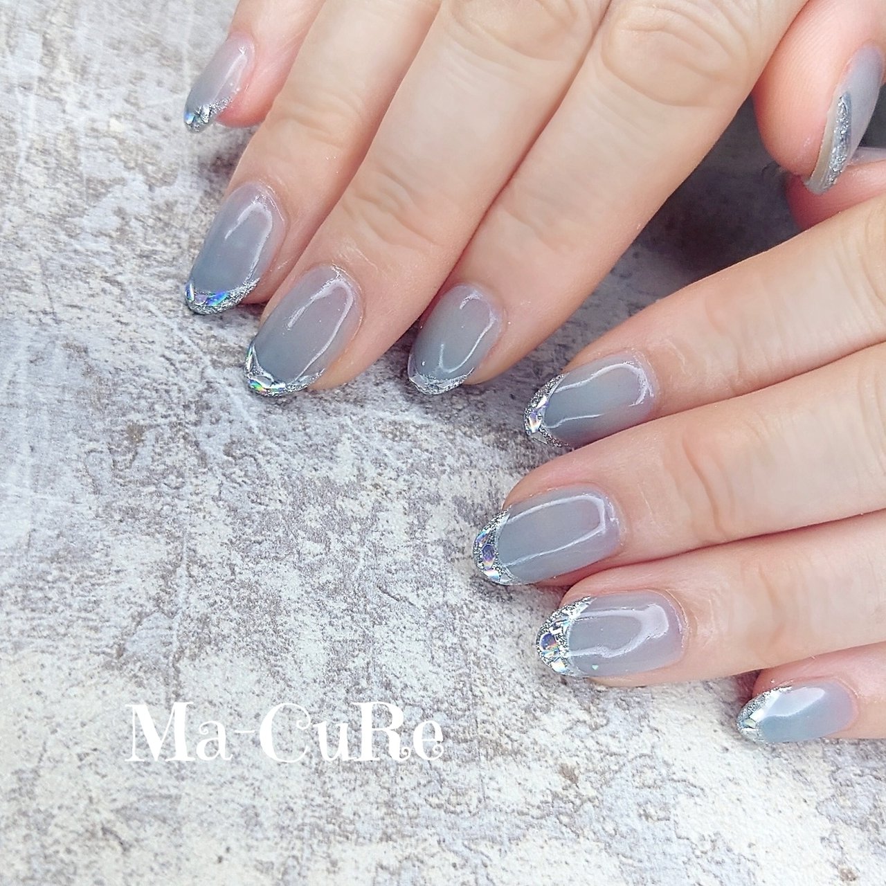 パーティー デート ハンド シンプル フレンチ 𝑴𝒂 𝑪𝒖𝑹𝒆 ﾏｰｷｭｱ のネイルデザイン No ネイルブック