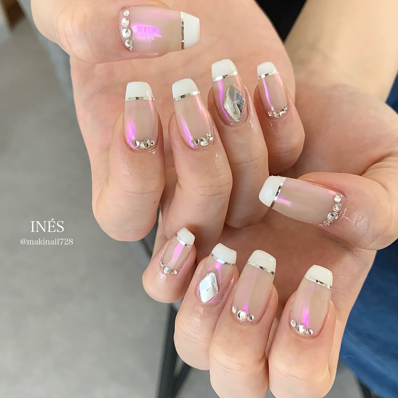 夏 梅雨 海 パーティー フレンチ Salon De Ines Maki Kawamuraのネイルデザイン No ネイル ブック