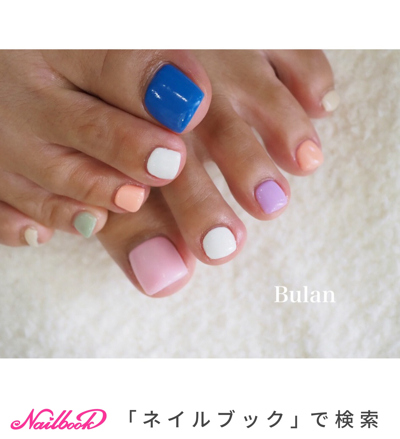 フット 白フレンチのネイルデザイン ネイルブック
