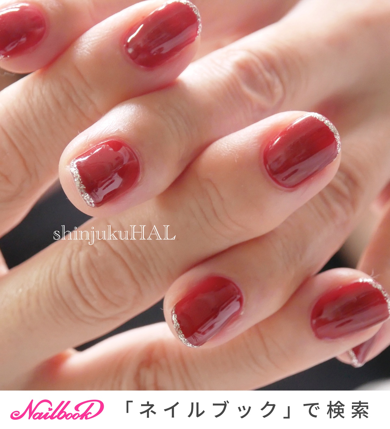 シルバー 銀 赤のネイルデザイン ネイルブック
