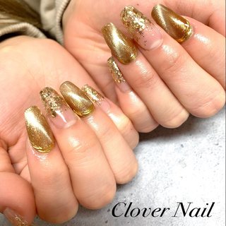 成人式 ゴールド 派手ネイルのネイルデザイン ネイルブック