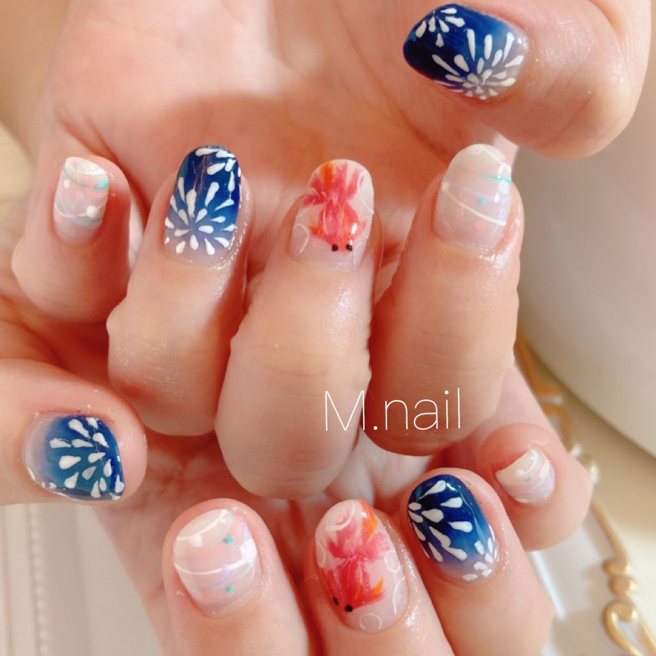 夏 浴衣 デート 女子会 ハンド Nail1212nail1212のネイルデザイン No ネイルブック