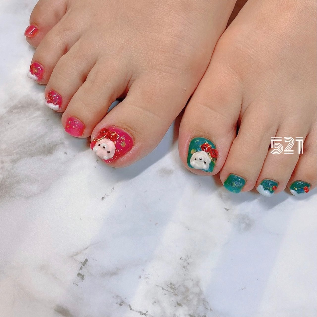 フット 痛ネイル キャラクター 3d スイーツ Cony Nail 福岡薬院ネイルのネイルデザイン No ネイルブック