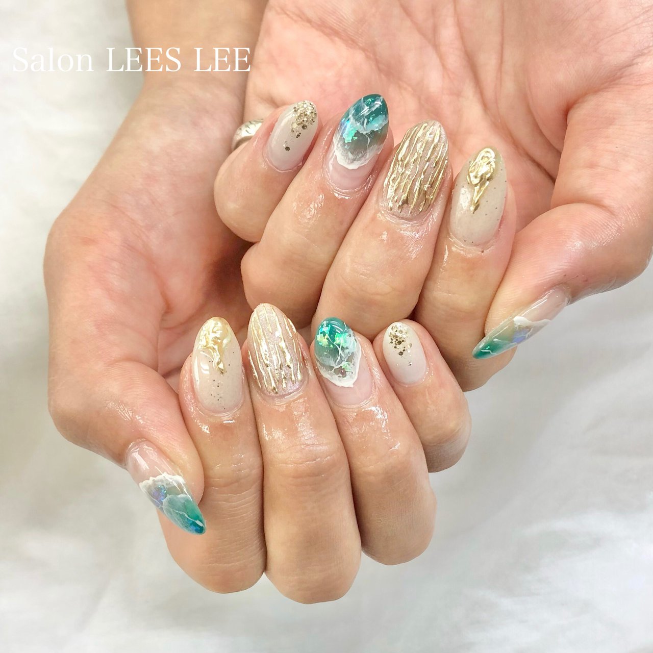 夏 ハンド シェル ニュアンス スターフィッシュ Nail Salon Lees Leeのネイルデザイン No ネイルブック