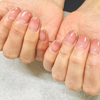 ハンド シンプル グラデーション ミディアム ピンク M Cnailのネイルデザイン No ネイルブック