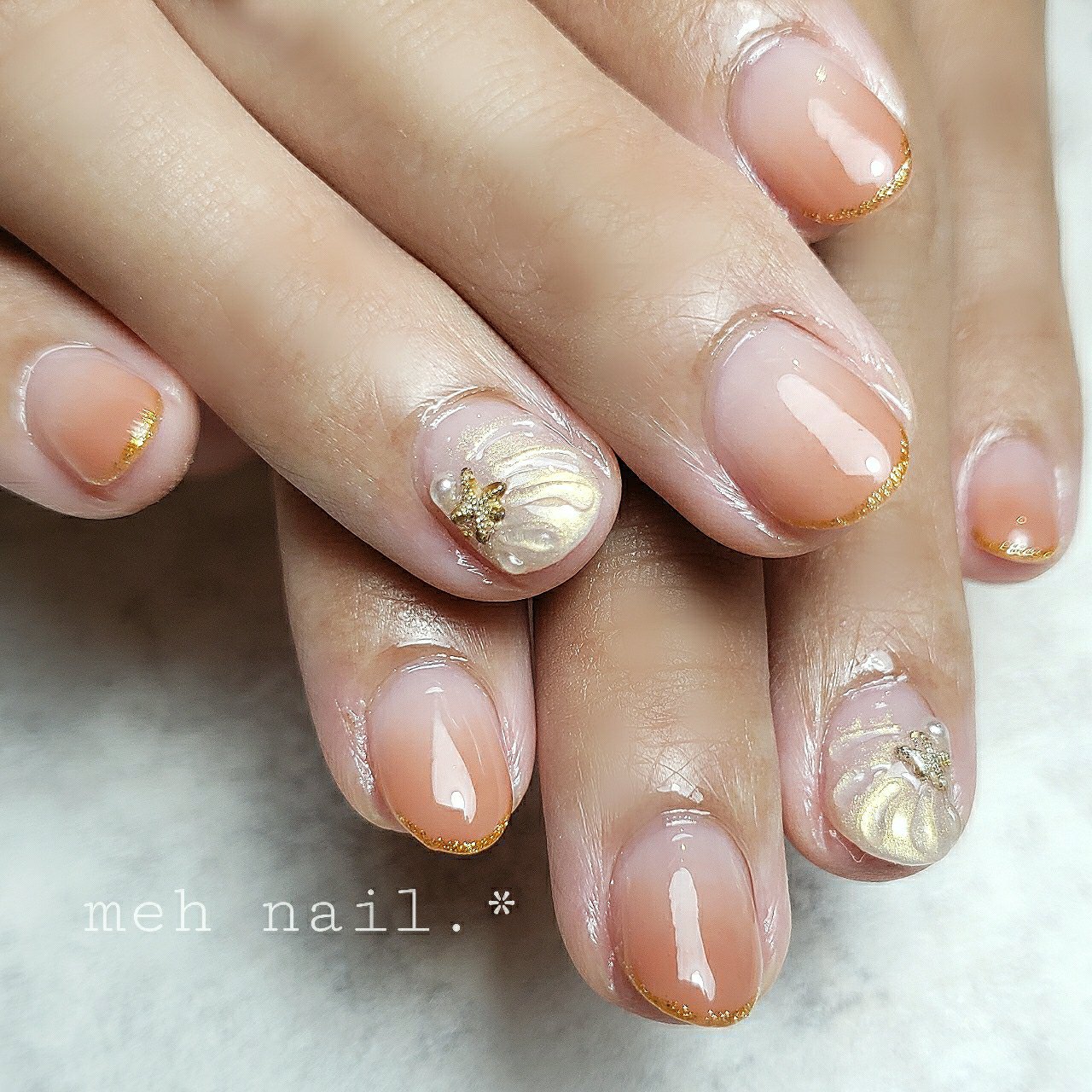 夏 オフィス ブライダル 女子会 ハンド Meh Nail のネイルデザイン No ネイルブック