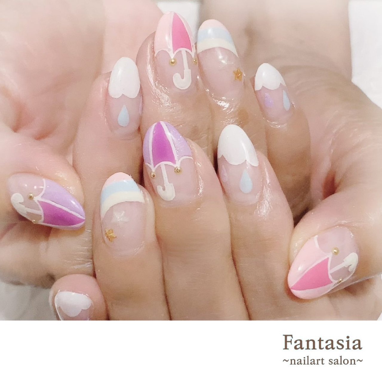 夏 梅雨 海 リゾート ハンド Fantasia By Pinaのネイルデザイン No ネイルブック