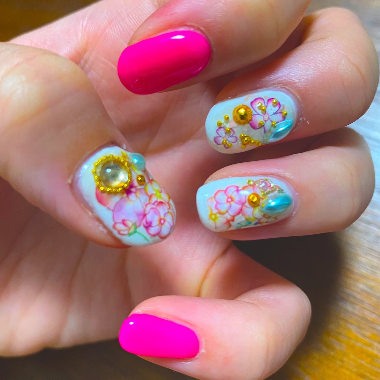 春 夏 ハンド フラワー ショート ささき かほのネイルデザイン No ネイルブック