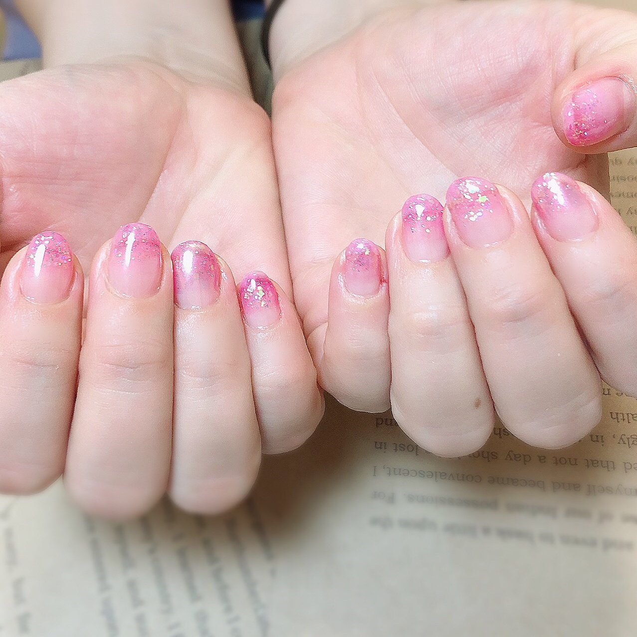 夏 ハンド ラメ ショート ピンク Kyoguy0506のネイルデザイン No ネイルブック