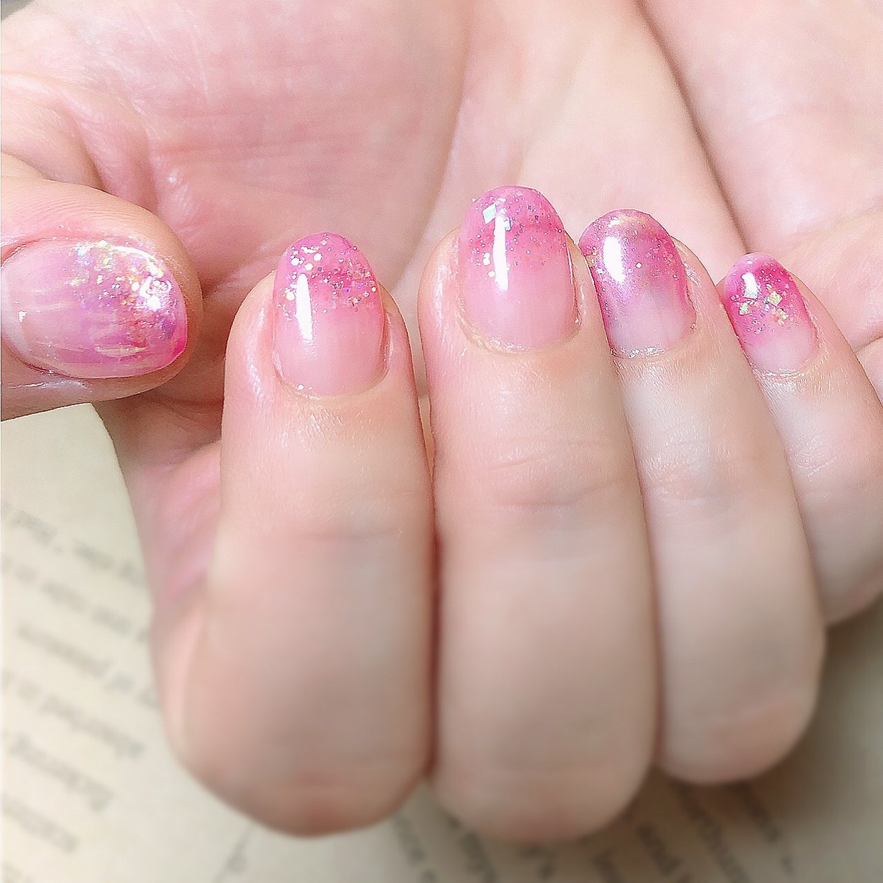 夏 ハンド ラメ ショート ピンク Kyoguy0506のネイルデザイン No ネイルブック