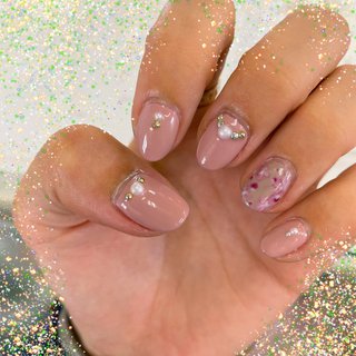 オフィス パール セルフネイルのネイルデザイン ネイルブック