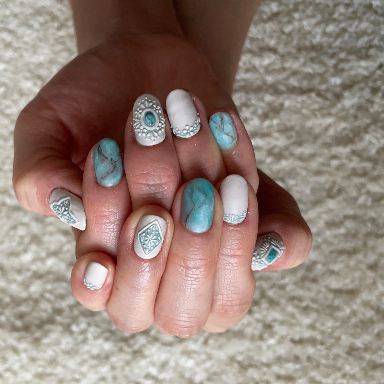 夏 オールシーズン 旅行 海 ハンド Nailsalon Toiroのネイルデザイン No ネイルブック