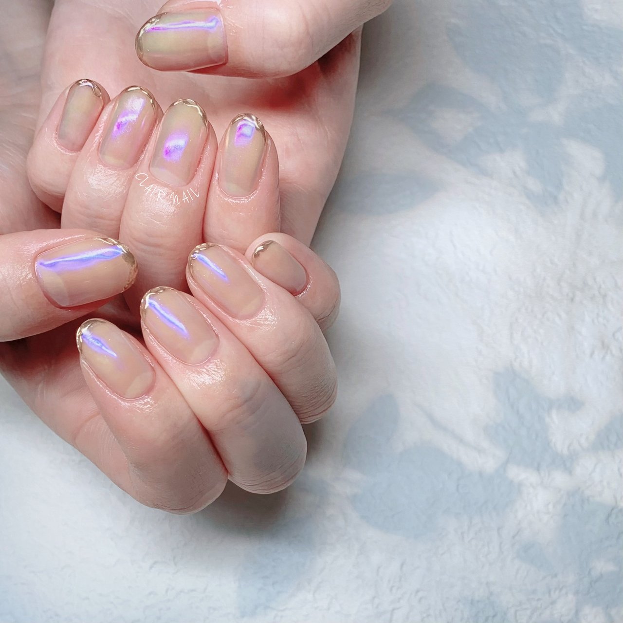 春 夏 オールシーズン リゾート 変形フレンチ Nail Salon Clair クレール のネイルデザイン No 641 ネイルブック