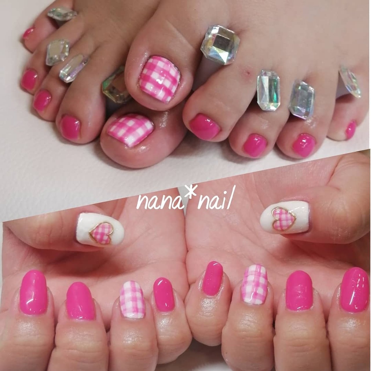 オールシーズン デート 女子会 ハンド チェック Nana Nailのネイルデザイン No ネイルブック