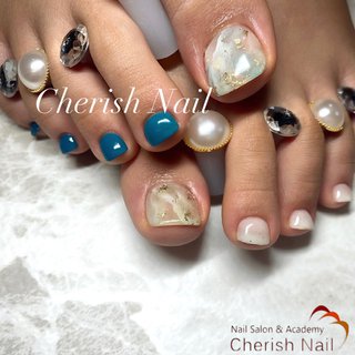 青緑のネイルデザイン ネイルブック