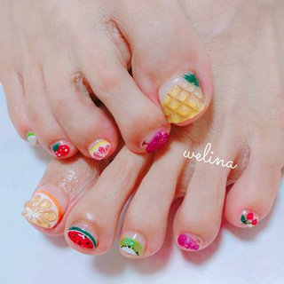 夏 海 リゾート デート フット Nailsalonchanceのネイルデザイン No ネイルブック