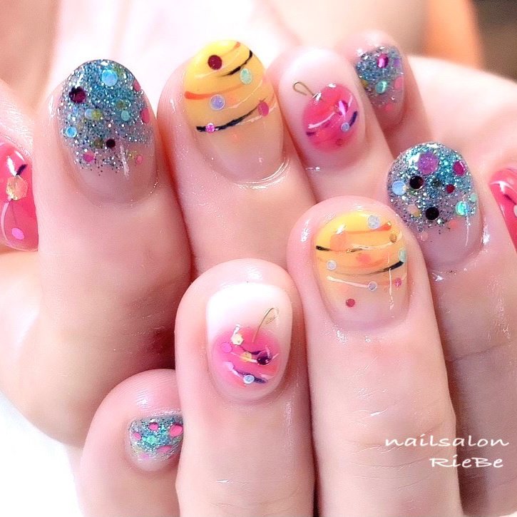 夏 海 浴衣 ライブ ハンド Nail Salon Riebe リーヴェ のネイルデザイン No ネイルブック