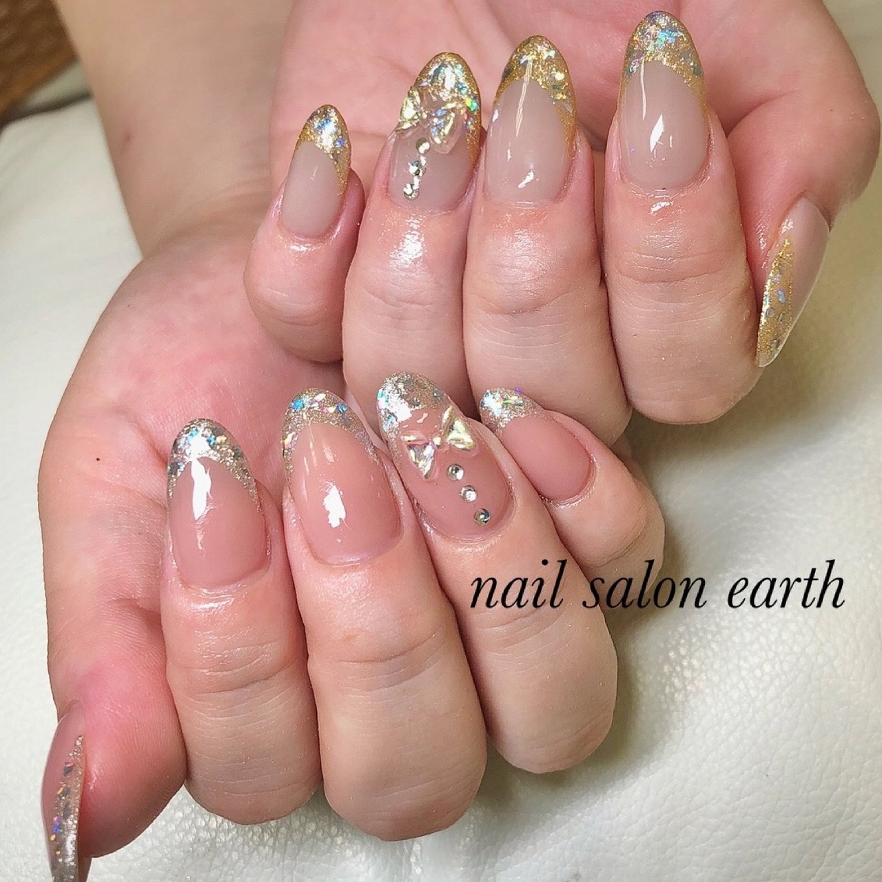 オールシーズン オフィス ブライダル ハンド フレンチ Nailsalon Earthのネイルデザイン No ネイルブック