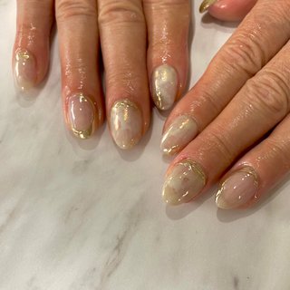 人気順 シンプル ニュアンスベージュのネイルデザイン ネイルブック