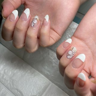 ななめフレンチのネイルデザイン ネイルブック