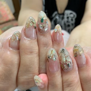 人気順 ナチュラル素材のネイルデザイン ネイルブック