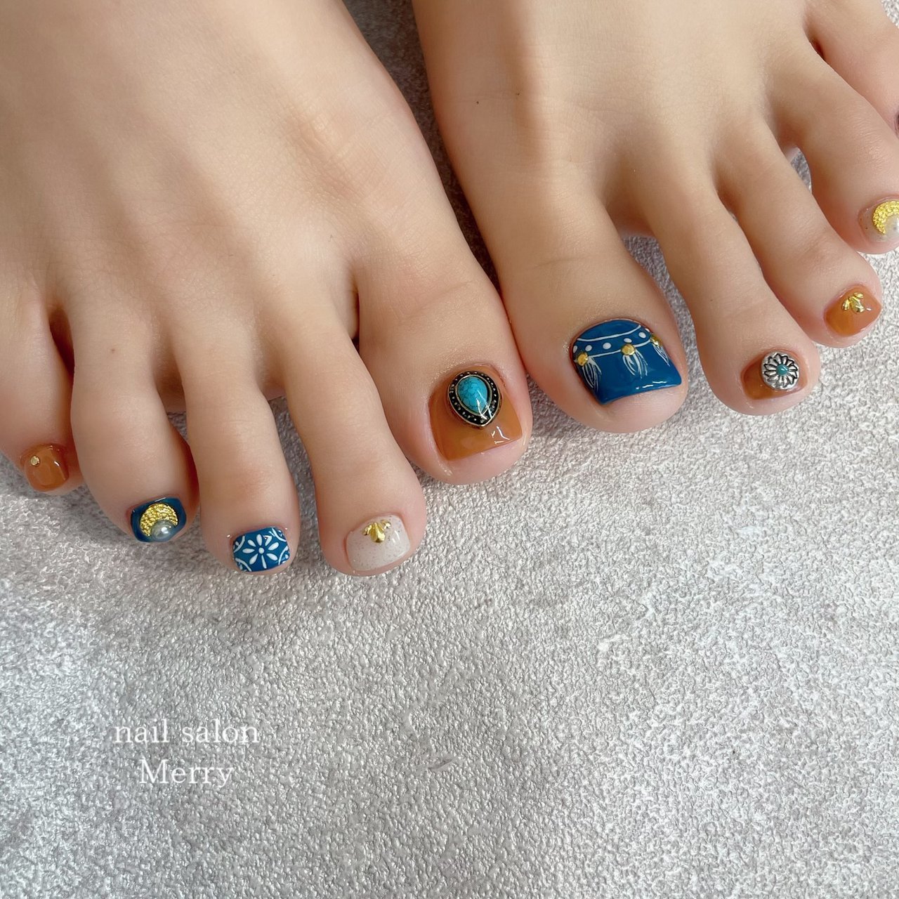 夏 秋 旅行 リゾート フット Nail Salon Merry メリー のネイルデザイン No ネイルブック