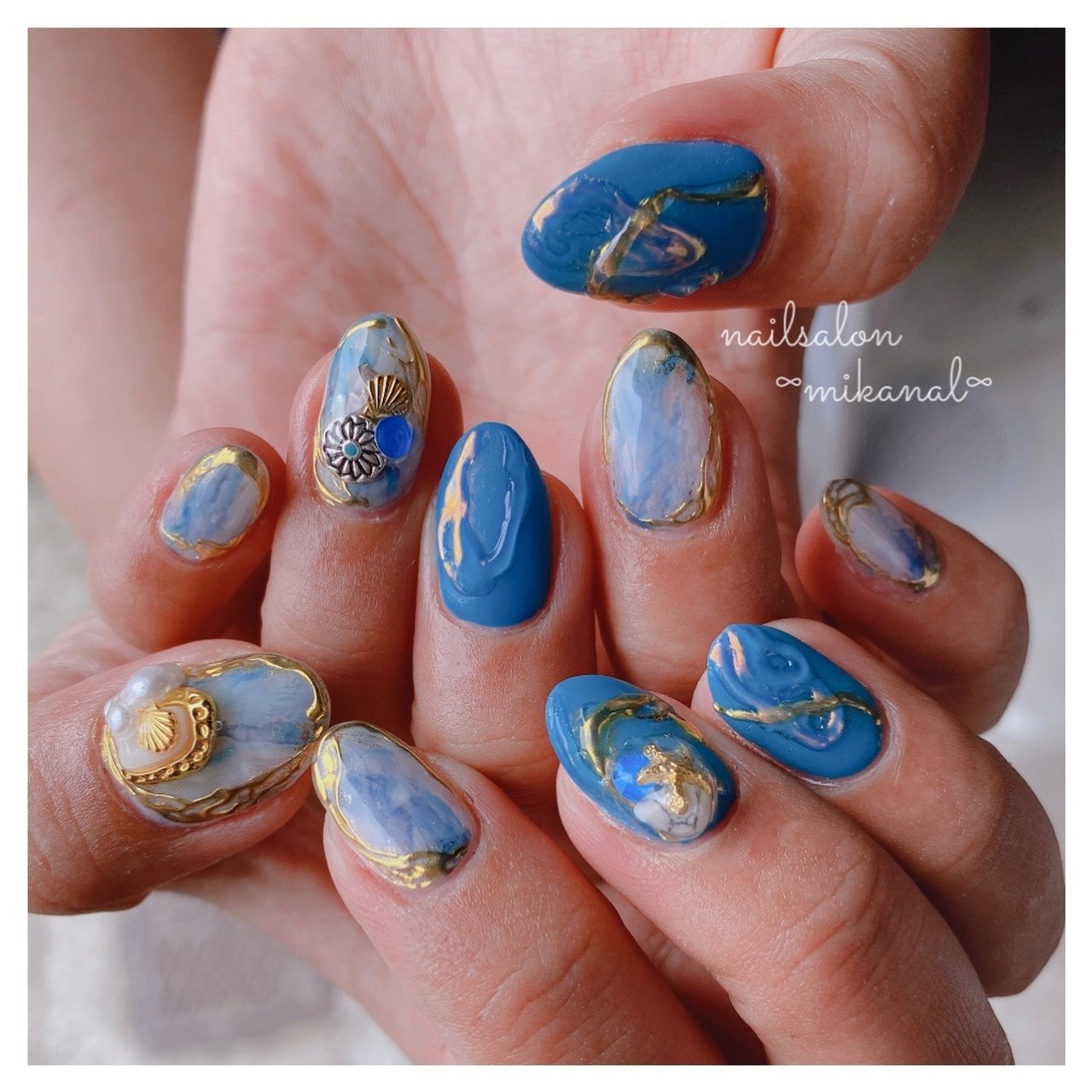 夏 旅行 リゾート ハンド ビジュー Miikaのネイルデザイン No ネイルブック