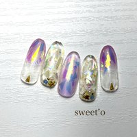 オーロラ ネイルチップのネイルデザイン ネイルブック