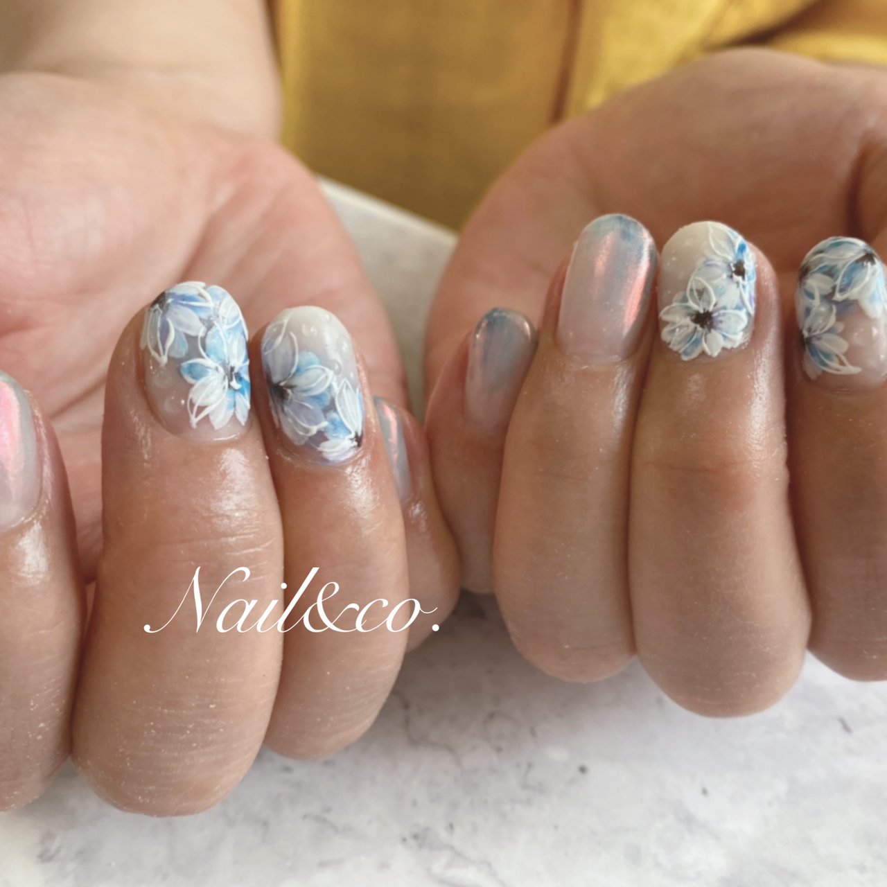 オールシーズン ハンド シンプル ワンカラー フラワー Nail Co のネイルデザイン No ネイルブック