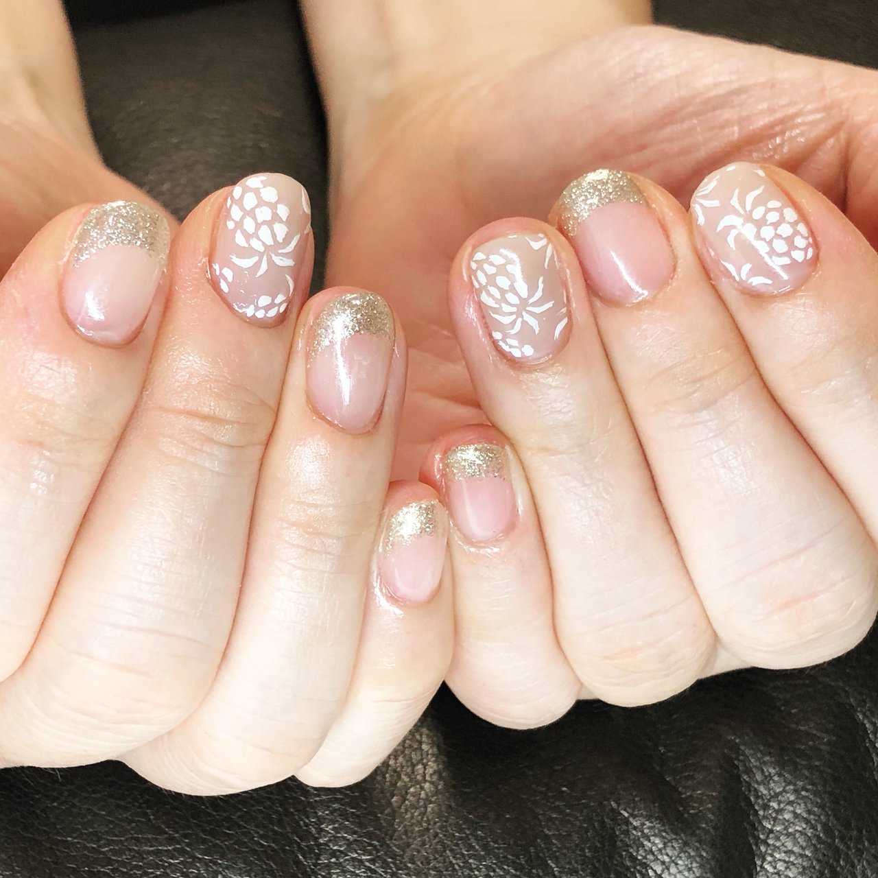 夏 ハンド フレンチ トロピカル ショート Ei Nailのネイルデザイン No ネイルブック