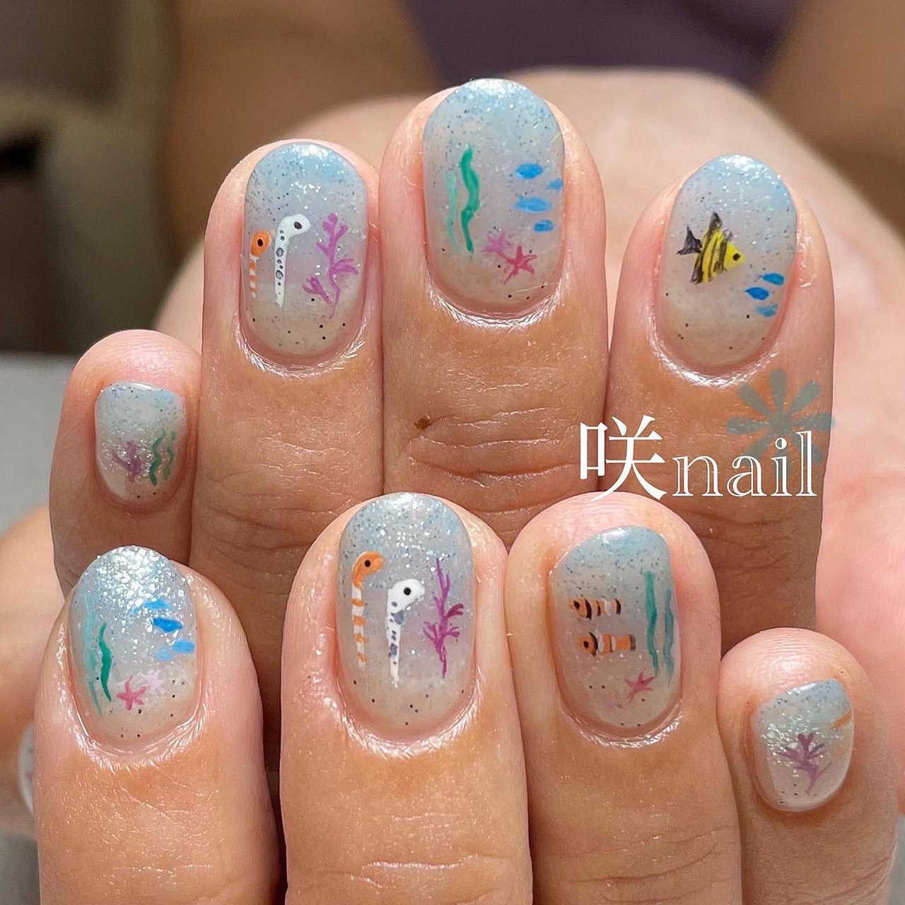 夏 海 リゾート 女子会 ハンド 咲nail サキネイル のネイルデザイン No ネイルブック