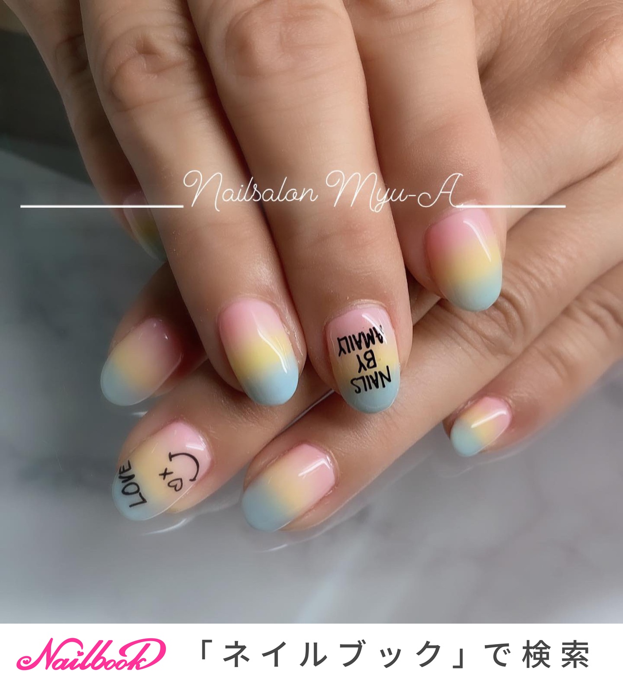 三色ネイルのネイルデザイン ネイルブック