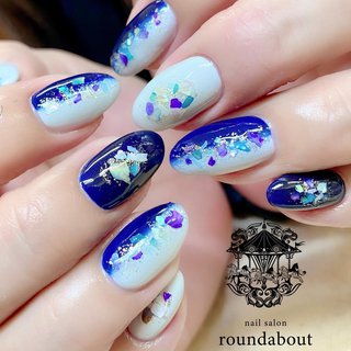 梅雨 グラデーション グレーのネイルデザイン ネイルブック