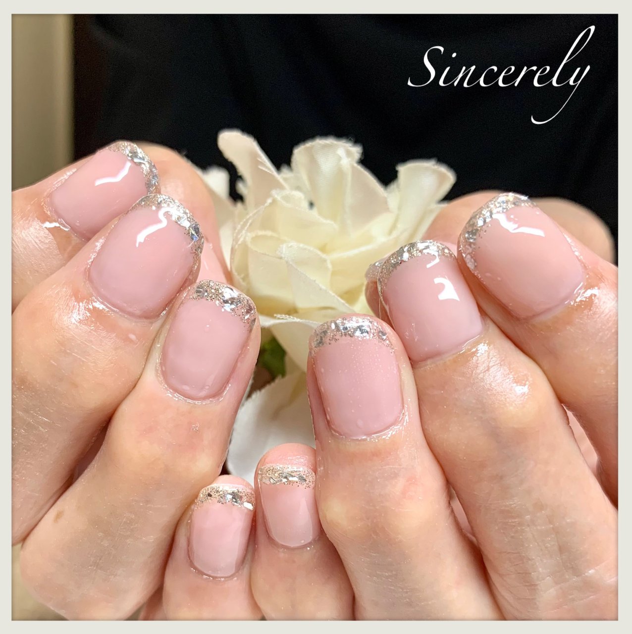 夏 オールシーズン オフィス ブライダル ハンド Sincerelyのネイルデザイン No ネイルブック