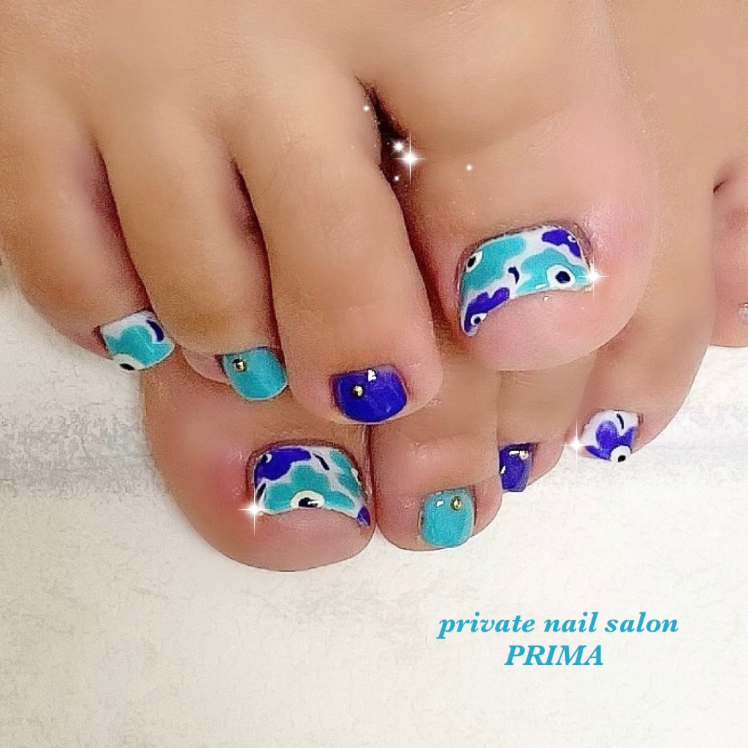 夏 オールシーズン 海 リゾート フット Prima Private Nail Salon のネイルデザイン No ネイル ブック