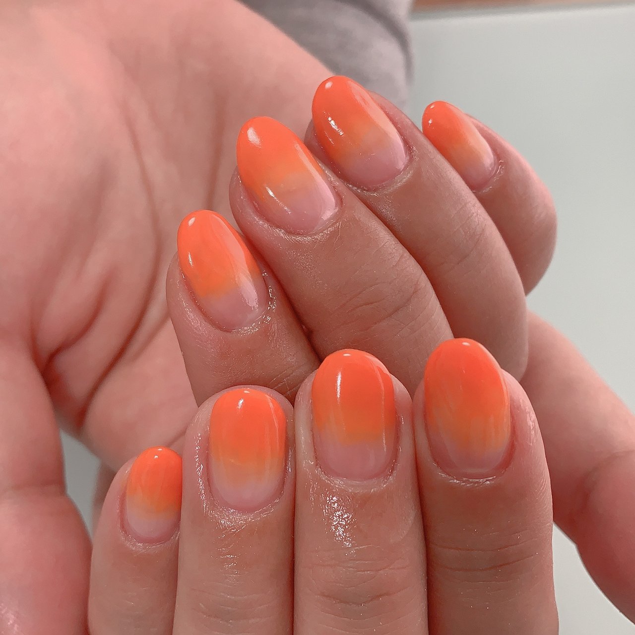 オールシーズン ハンド グラデーション ワンカラー オレンジ Nail Cherir Hのネイルデザイン No ネイルブック