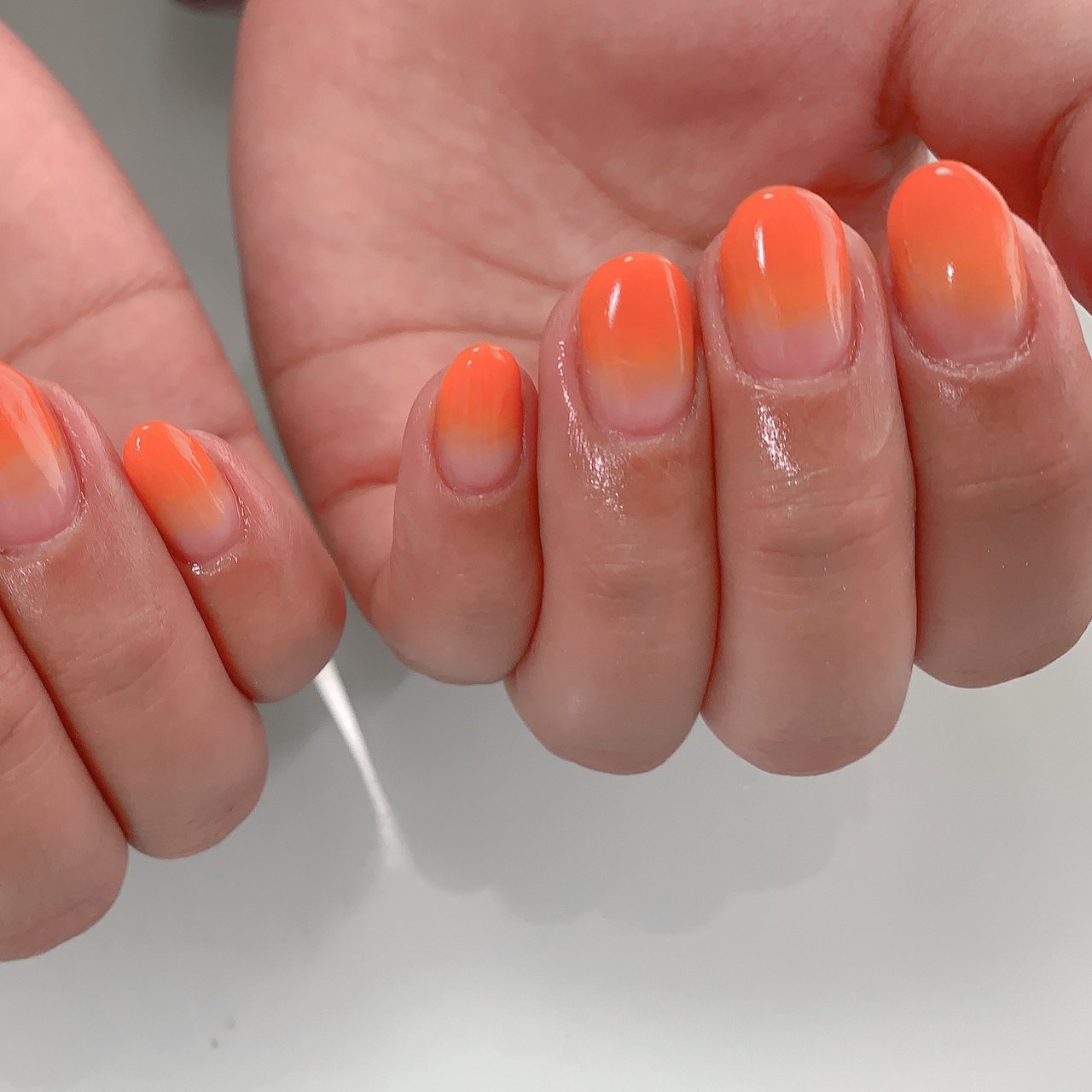 オールシーズン ハンド グラデーション ワンカラー オレンジ Nail Cherir Hのネイルデザイン No ネイルブック