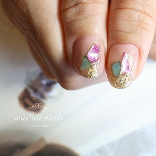 21年 新着順 ホログラム シェル 運気アップネイルのネイルデザイン ネイルブック