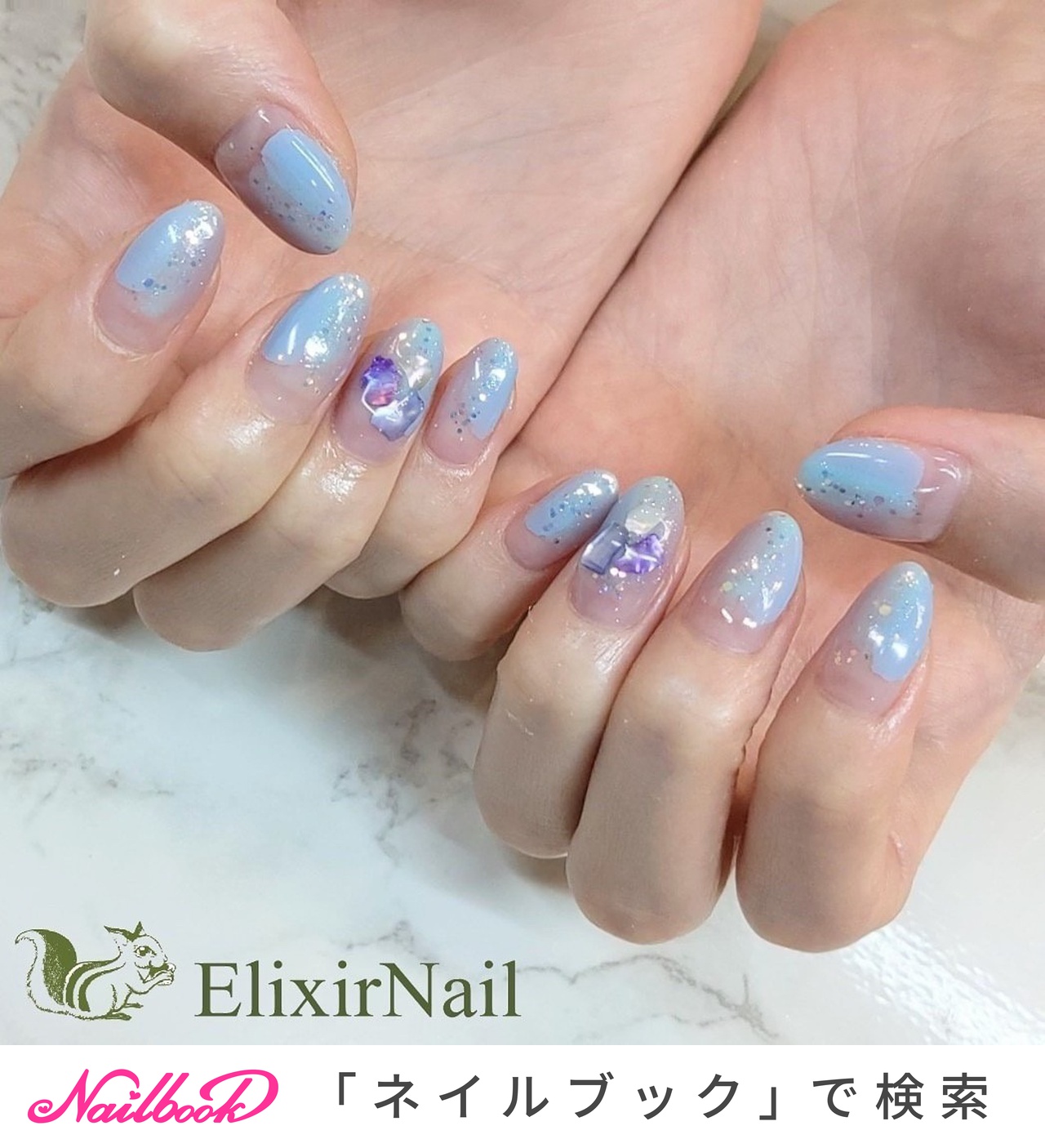 夏 海 リゾート 浴衣 ハンド エリクサーネイルのネイルデザイン No ネイルブック