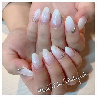 ホワイト 白 透明感のネイルデザイン ネイルブック