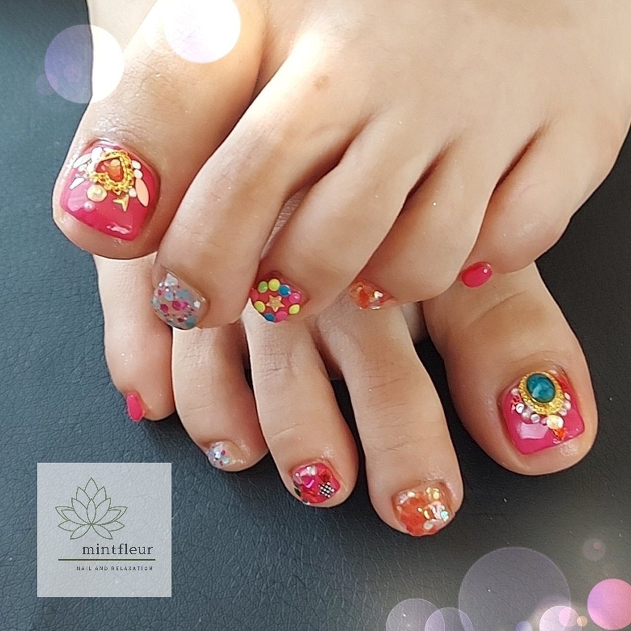 夏 冬 バレンタイン クリスマス フット Mint Fleur ミントフルールのネイルデザイン No ネイルブック