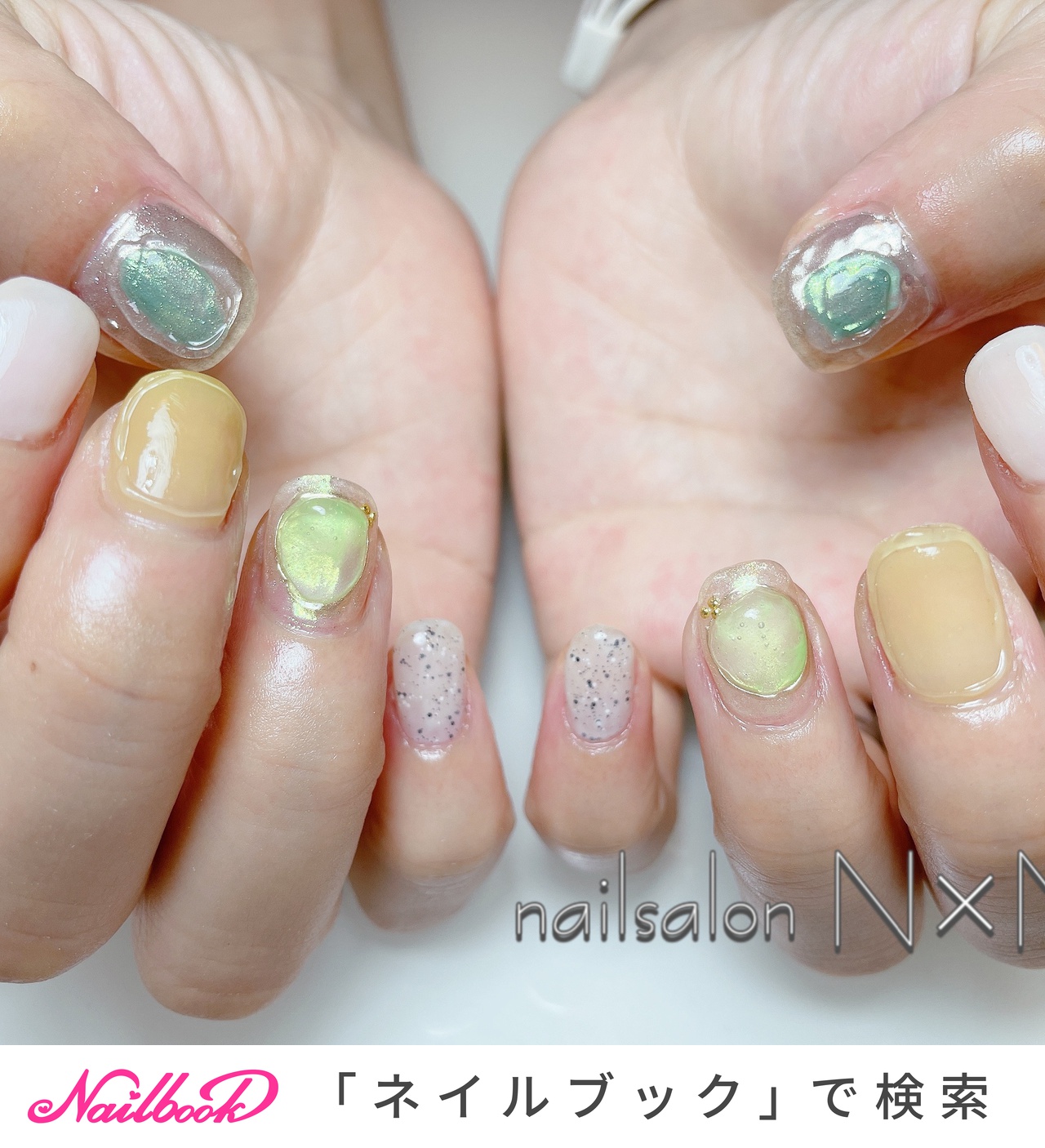 サイズオーダー】sandy grayニュアンスネイルチップ