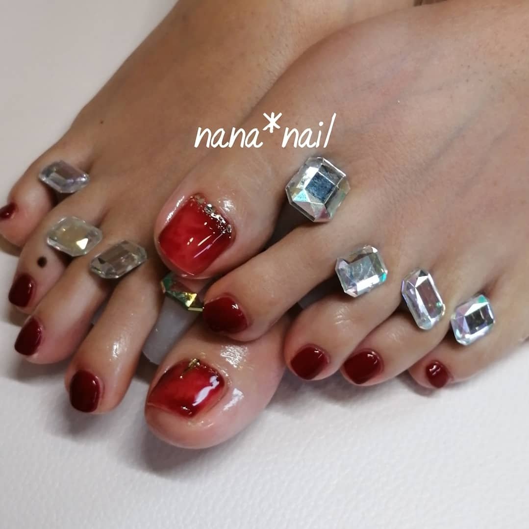 オールシーズン デート 女子会 フット べっ甲 Nana Nailのネイルデザイン No ネイルブック