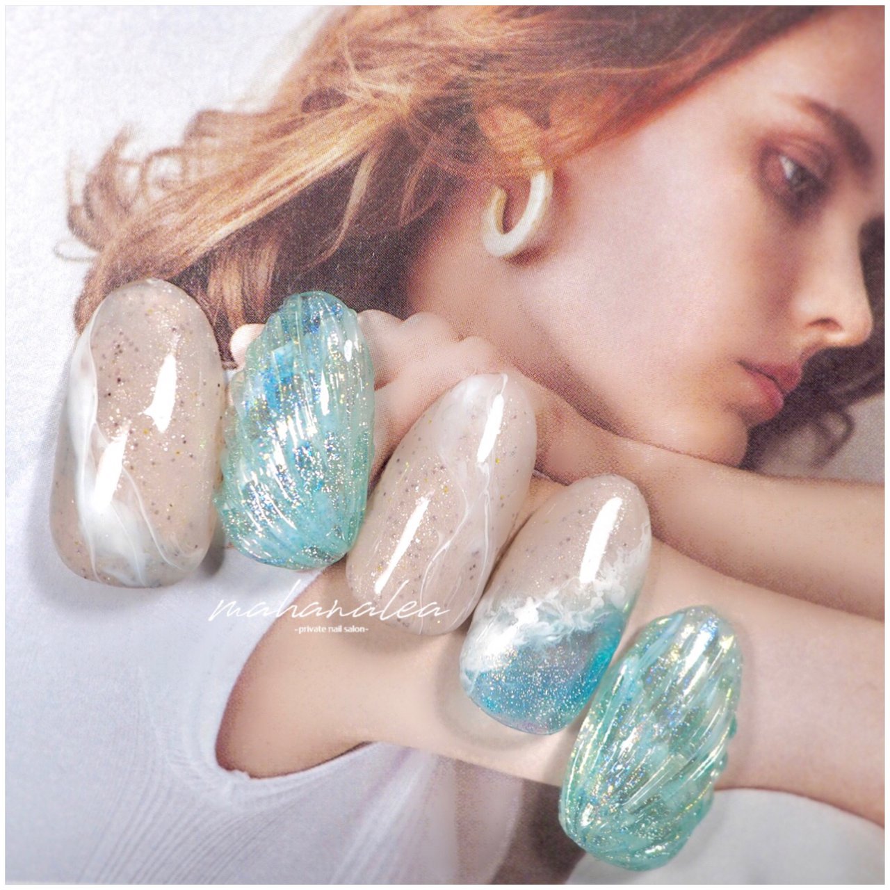 夏 海 リゾート オフィス ハンド Mahanaleanailsのネイルデザイン No ネイルブック