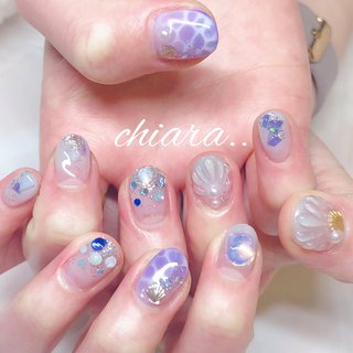 水滴 グレーのネイルデザイン ネイルブック